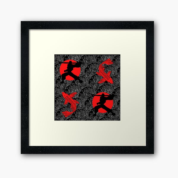 Vista previa del artículo con la obra «Carpa Koi japonesa y Shogun», diseñado y vendido por Shane Diamond.