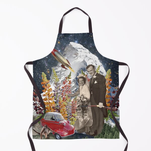 Item preview, Vintage Bride and Groom with Bubble Car Mountain Monkey and Rocket Ships designed and sold by KALEIDOSCOPE UK.