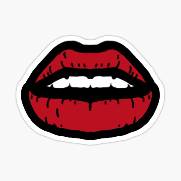 Dark Red Lips Sticker