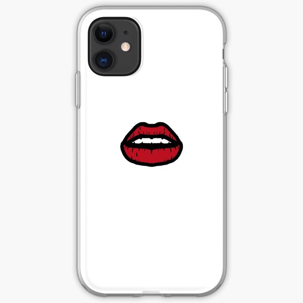 Dark Red Lips iPhone Soft Case