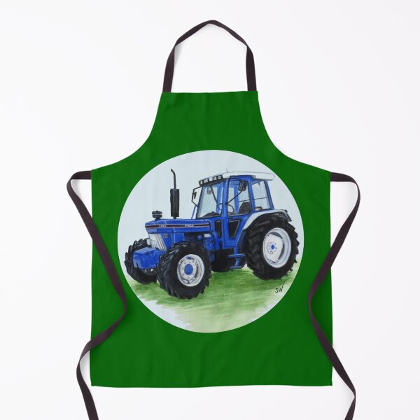 Item preview, Blue Classic Tractor (green background) designed and sold by SandraWarmerdam.