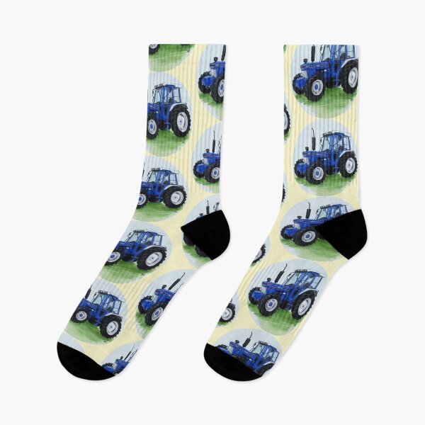 Item preview, Blue Classic Tractor (yellow background) designed and sold by SandraWarmerdam.