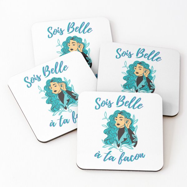 Item preview, Be beautiful in your own way - popular french quotes theme gifts (aqua blue) designed and sold by RebelliousRosee.