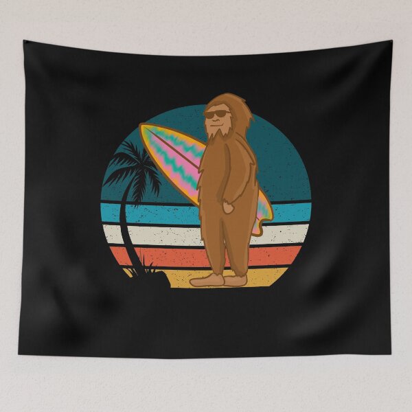 Item preview, Bigfoot Surfing Under The Palm Tree designed and sold by tpixx.
