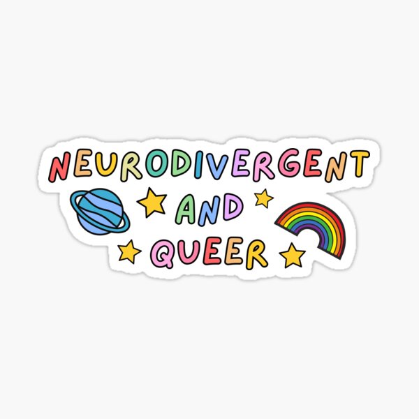 Neurodivergent et Queer Rainbow Sticker