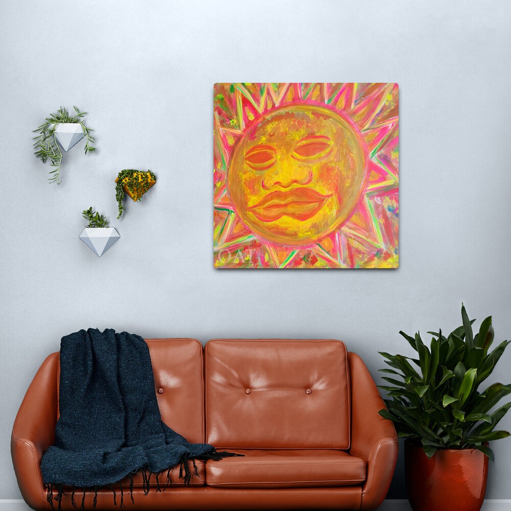 Ancient Olmec Sun Ho'oponopono Healing Art Metal Print