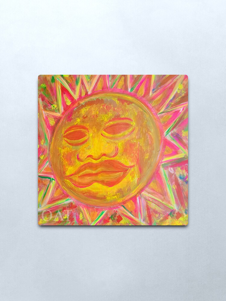 Alternate view of Ancient Olmec Sun Ho'oponopono Healing Art Metal Print