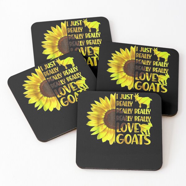Item preview, Gold Goat Sunflower I Just Really Really Love Goats Gift  designed and sold by mchargue12.