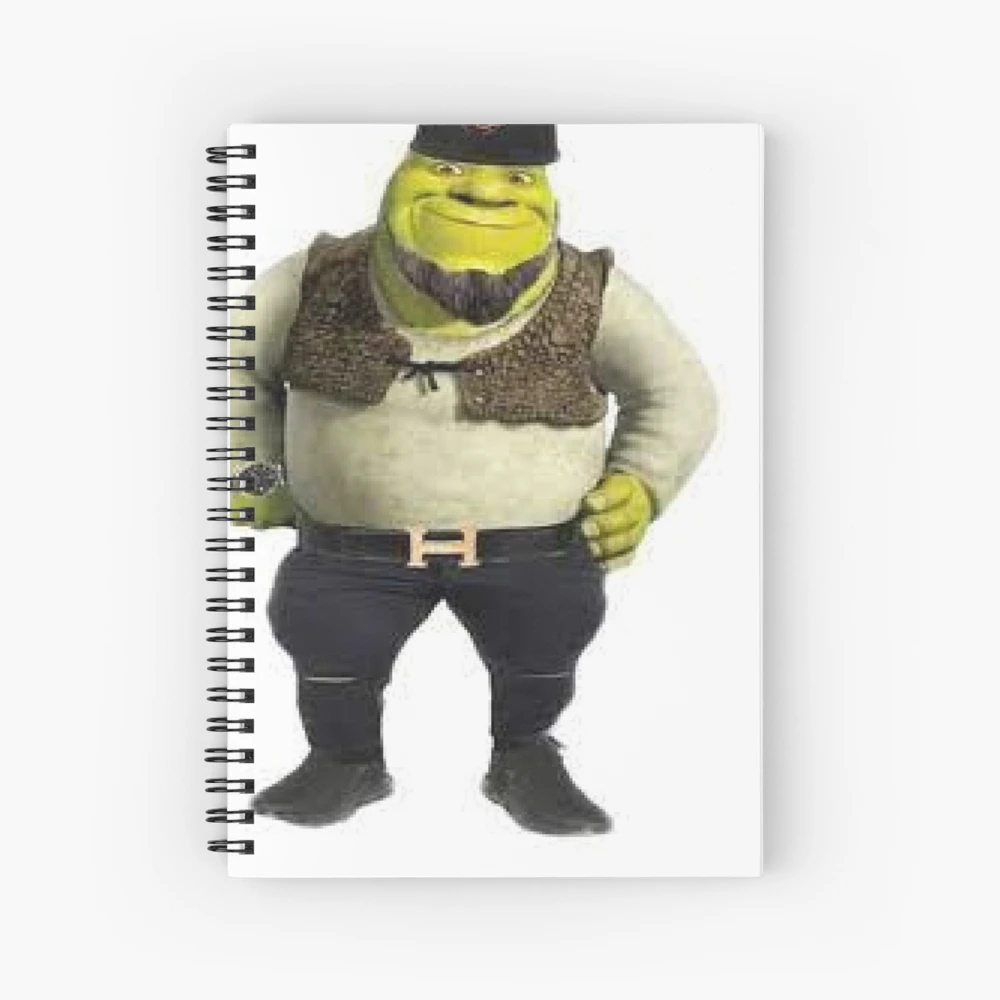 Shrek meme Spiral Notebook for Sale by yyyeseniaa