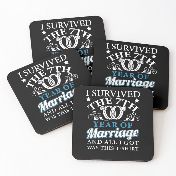 Item preview, I Survived The 7th Year Of Marriage Wedding Anniversary Gift  designed and sold by mchargue12.
