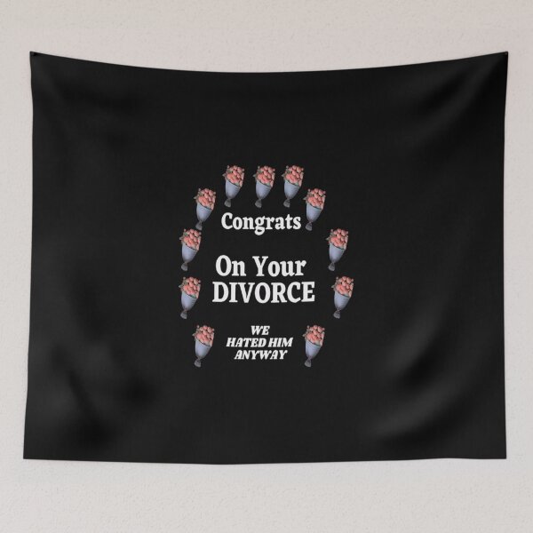 Item preview, Funny Divorce Gift for her, Congrats On Your Divorce We Hated Him Anyway, Breakup gift for women designed and sold by FERHOUD.