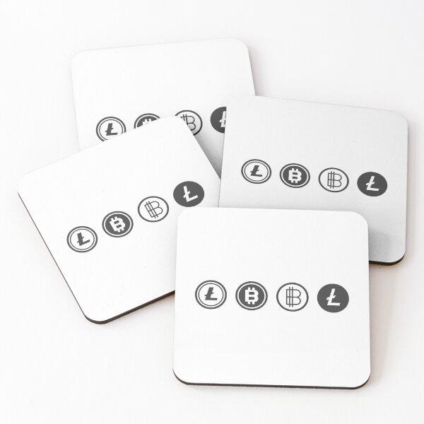 Item preview, Multiple bitcoin and Litecoin designs designed and sold by CryptoBazaar.