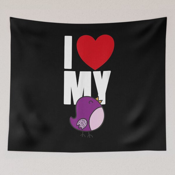 Item preview, I Love Heart My Bird Purple Lover Gift Teams Men Women Girls  designed and sold by mchargue12.