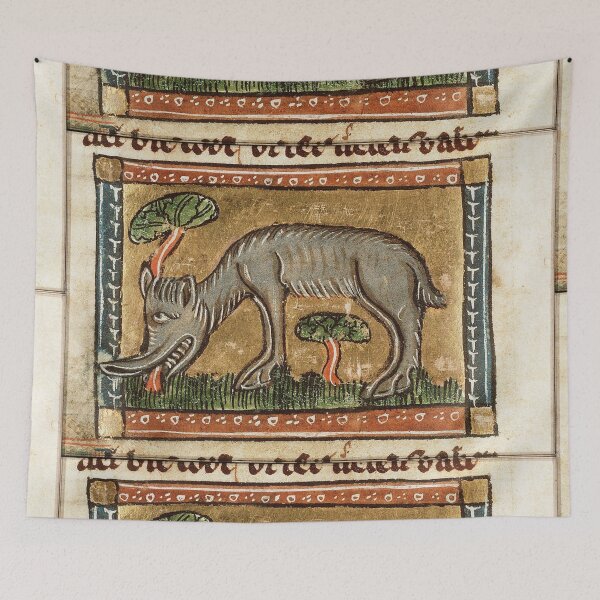 Item preview, Medieval drawing 'Wild Beast' - Der naturen bloeme - Jacob van Maerlant designed and sold by Vintage Designs +.
