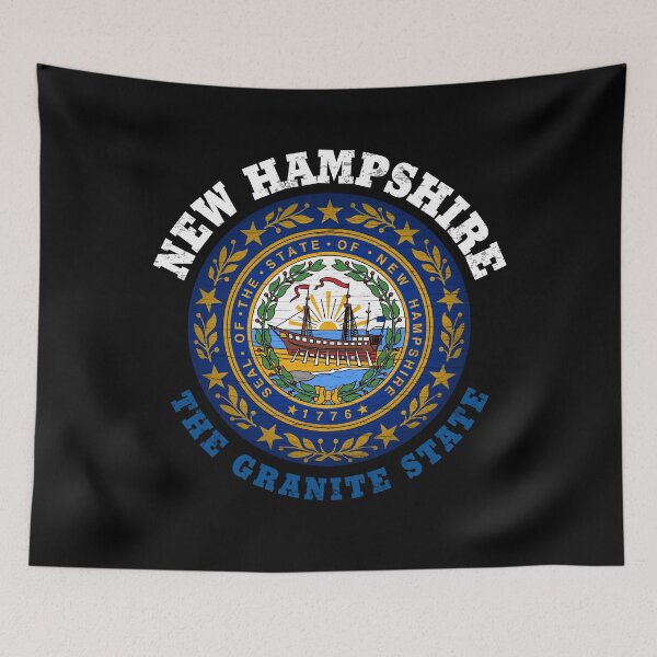 Item preview, NEW HAMPSHIRE GRANITE STATE FLAG designed and sold by Madjack Tees Kiwi SuperStore.