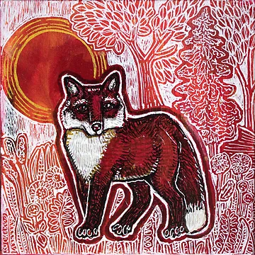 Artwork thumbnail, Visiting Fox by Lynnette Shelley