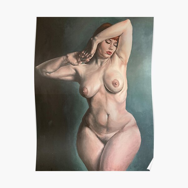 Venus ~ Painted Nude Study of a Curvaceous Redhead Poster