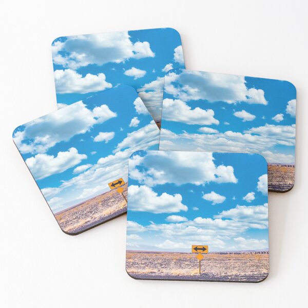 Item preview, Directional sign in the desert with scenic blue sky and wide horizon. Concept for trip, freedom and transportation.  designed and sold by Paolo Modena Photography    -   Fine Italian Art.