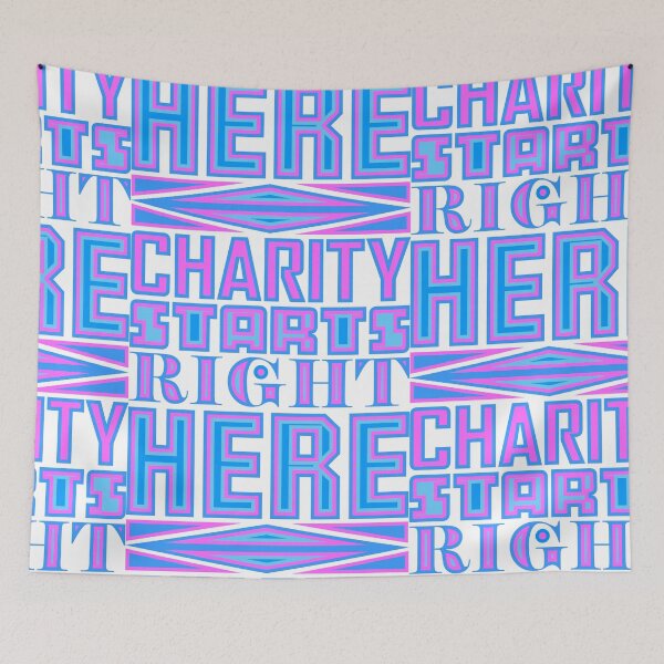 Item preview, Charity Starts Right Here designed and sold by Jokertags.