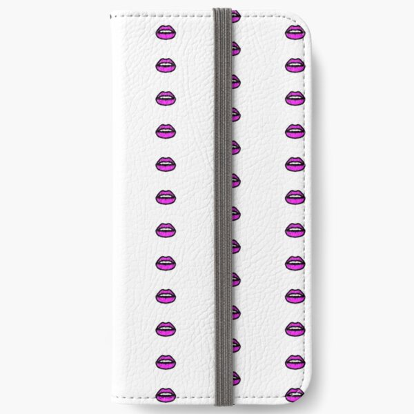 Neon Purple Lips iPhone Wallet