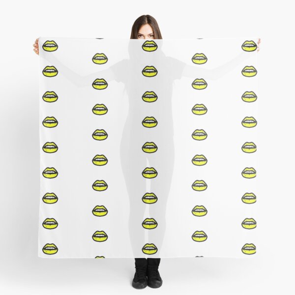 Neon Yellow Lips Scarf