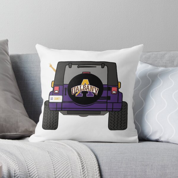 SUNY Albany Jeep Wave Throw Pillow