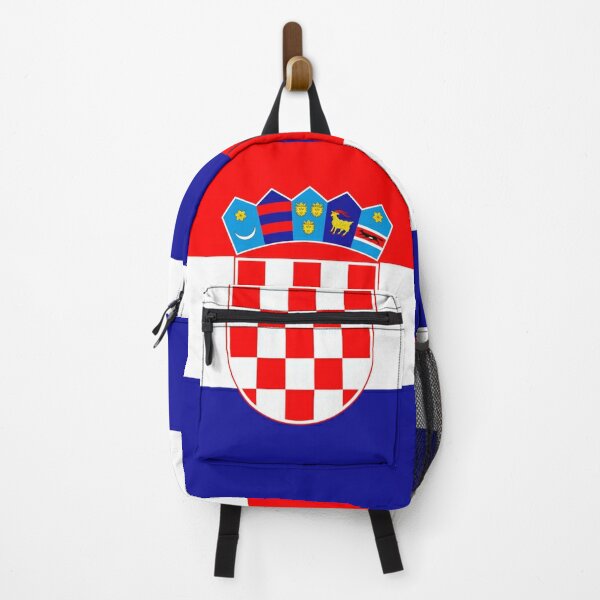 National Croatian Flag Official Proper Colors Zastava Hrvatske Backpack