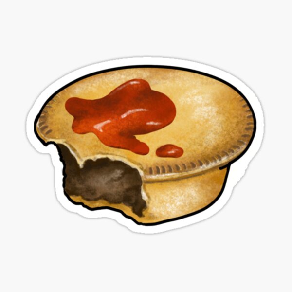 Aussie Meat Pie Floater | T-shirt | Bulldog Phonecase | gift" Sticker by bulldogtrend | Redbubble