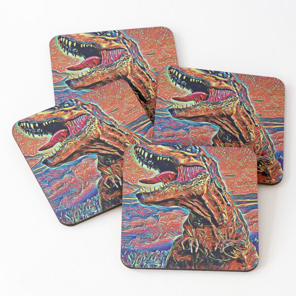 Item preview, Tyranasuarus rex acrylic painting | dinosaur art    designed and sold by Zoo-Moo.
