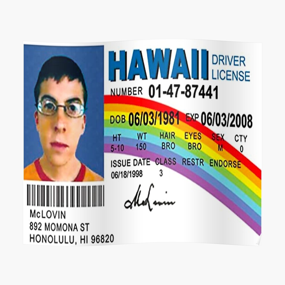 Mclovin Fake Id Tapestry