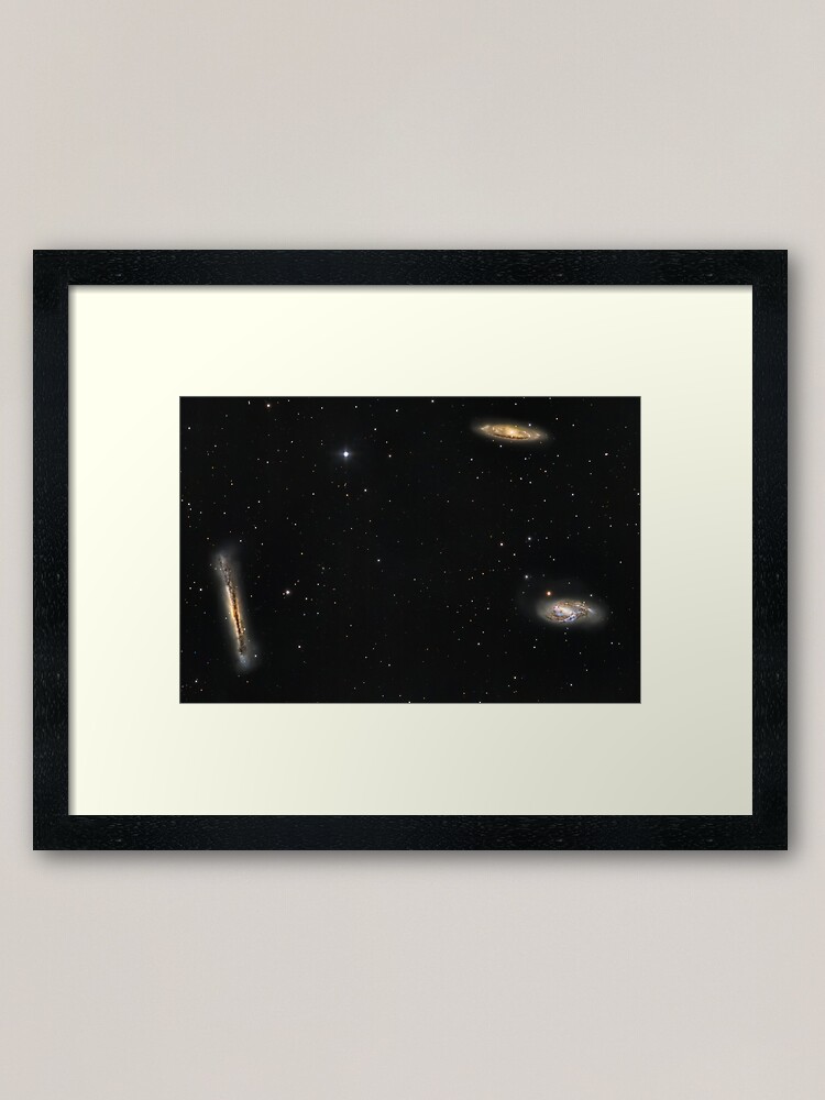 Alternate view of Leo's Galaxies Triplet Framed Art Print