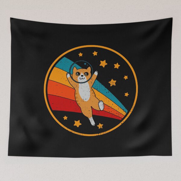 Item preview, Cute Vintage Manx Cat Retro Bobtail Space Cat designed and sold by JokeGysen.