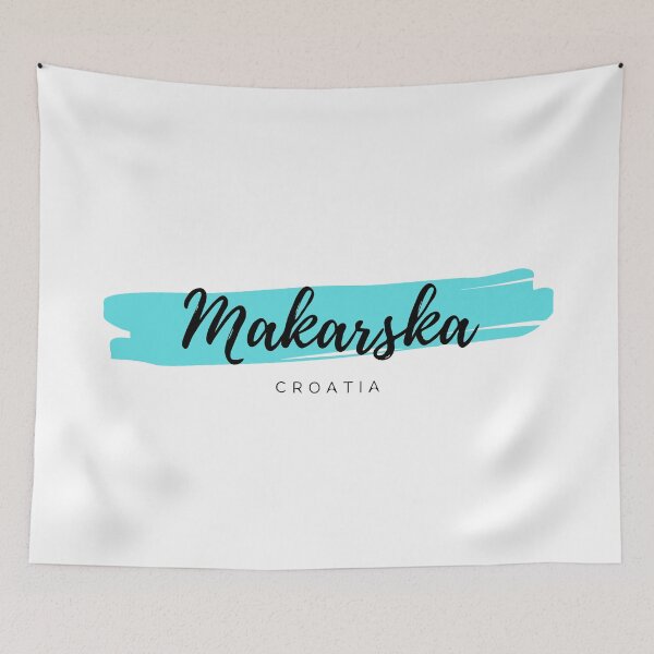 Item preview, Makarska Riviera in Dalmatia, Croatia - Hrvatska - Brela - Turquoise Blue Minimalistic Sea Resort Design designed and sold by Vintage-TM.