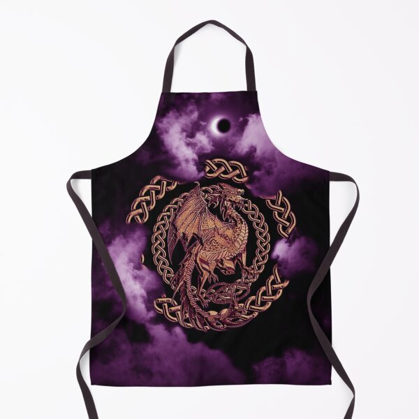 Item preview, Gold Celtic Dragon Magenta Moon Eclipse in the Clouds designed and sold by Kim Andrews.