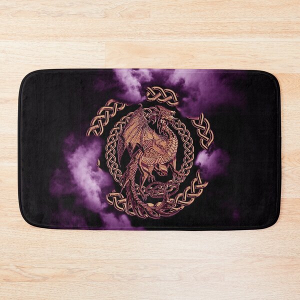Item preview, Gold Celtic Dragon Magenta Moon Eclipse in the Clouds designed and sold by Kim Andrews.