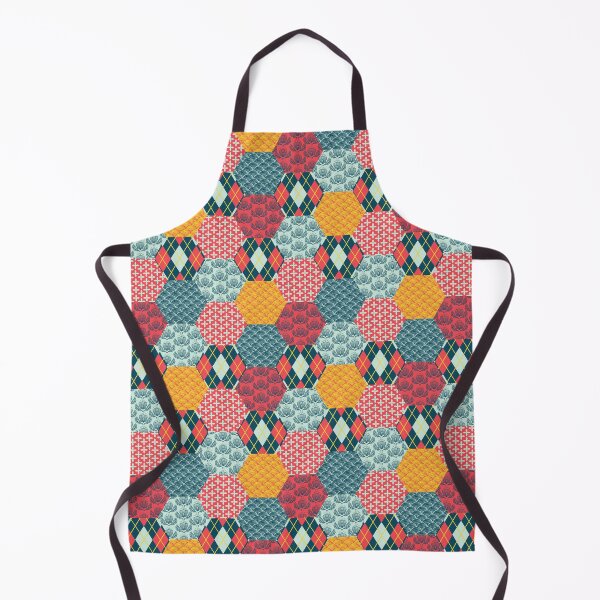 Item preview, Retro Vintage Patchwork Hexie Quilt designed and sold by carabara.
