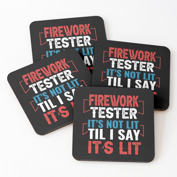 Item preview, Firework Tester Funny Fourth of July 4th Fireworks Tester It's Not Lit Til I Say It's Lit T-Shirt designed and sold by AMZBlacKStore.