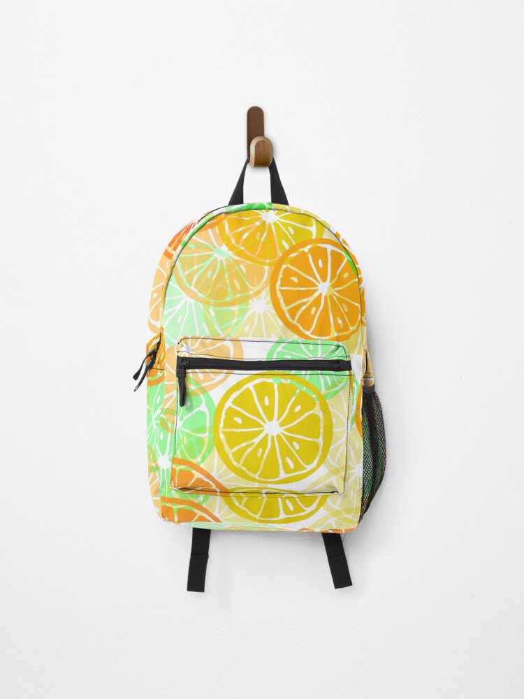 Thumbnail 1 of 3, Backpack, Citrus Lemonade pattern designed and sold by OlgaAt.