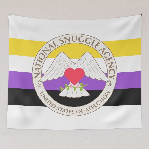 Item preview, National Snuggle Agency Non-binary Stripe designed and sold by animinimal.