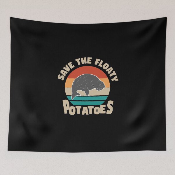 Item preview, Save The Floaty Potatoes Funny Manatee designed and sold by Mriganka Gogoi.