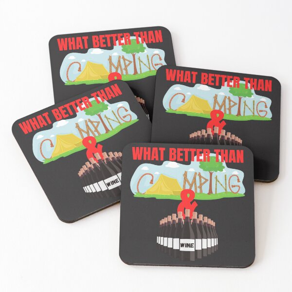 Item preview, CAMPING, AND WINE, GO CAMPING, GLAMPING, WINE ME, designed and sold by R B Chrystal.