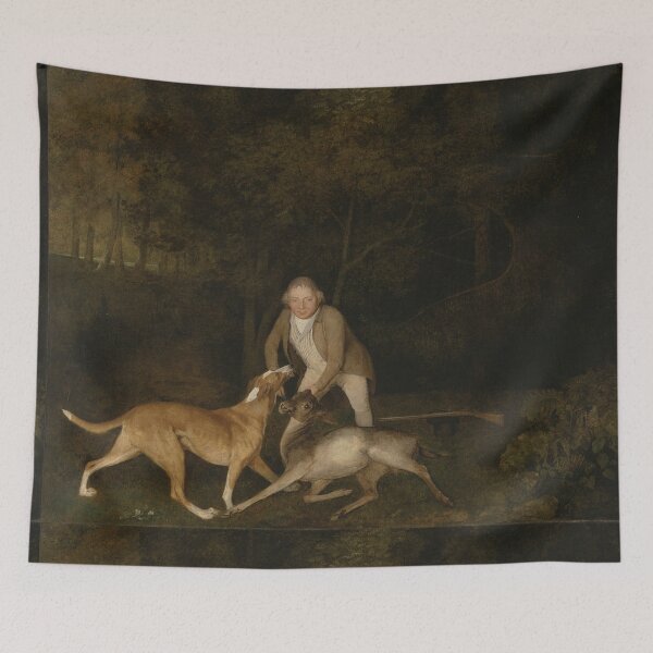 Item preview,  freeman the earl of clarendons gamekeeper with a doe and hound - george stubbs designed and sold by Vintage Designs +.