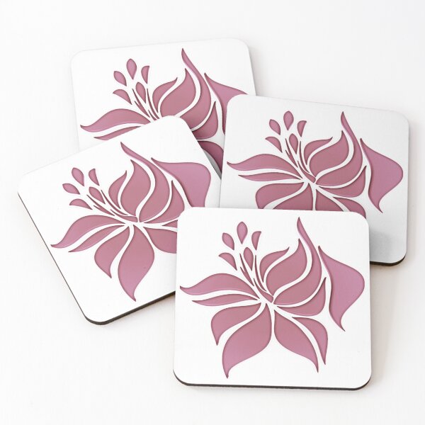 Item preview, Simple Pink Rosemaling Pattern designed and sold by Zareen Sayyed.