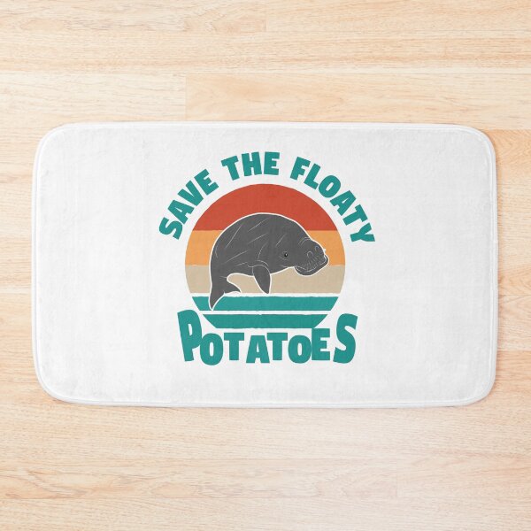 Item preview, Save The Floaty Potatoes Funny Manatee designed and sold by Mriganka Gogoi.
