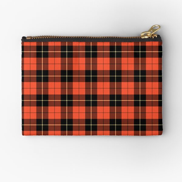 Orange Tartan Coin Pouch