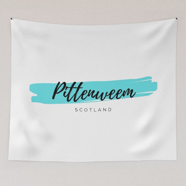 Item preview, Pittenweem in Fife, Scotland - United Kingdom - Turquoise Blue Minimalistic Seaside Resort Design designed and sold by Vintage-TM.