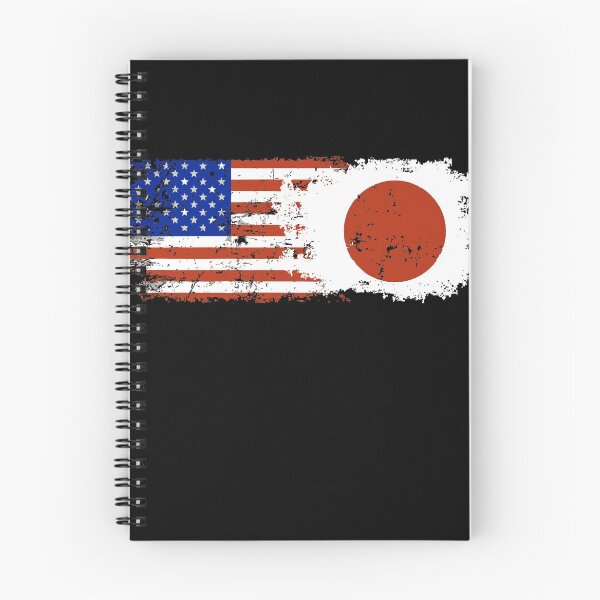 Aperçu de l'œuvre Drapeaux grunge du Japon et des États-Unis créée et vendue par Youmytype.