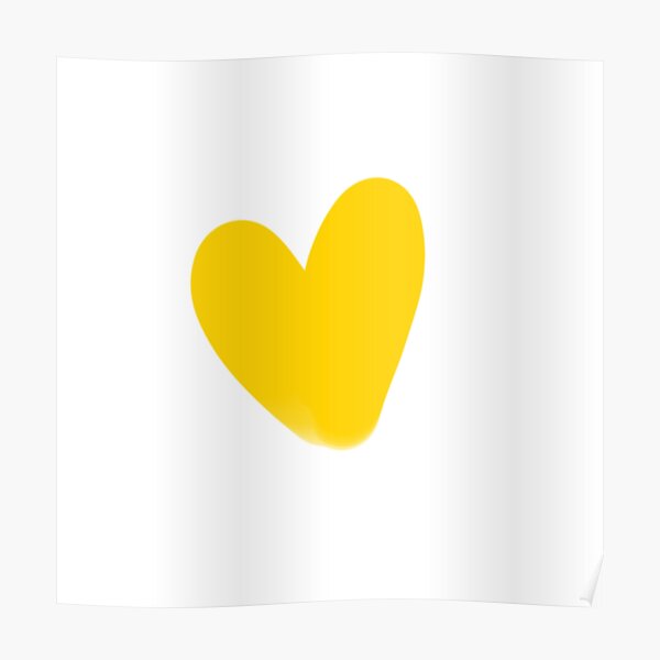 Poster Gelbes Herz Redbubble