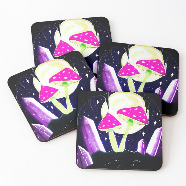 Item preview, Cave mushrooms and crystals under the moonlight designed and sold by MelanieNad.