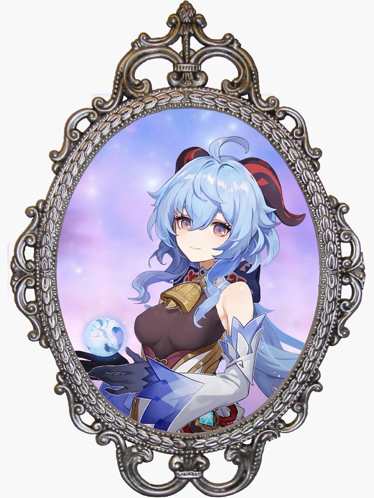 "Ganyu Portrait Frame Genshin Impact" Sticker by xrbeaky Redbubble